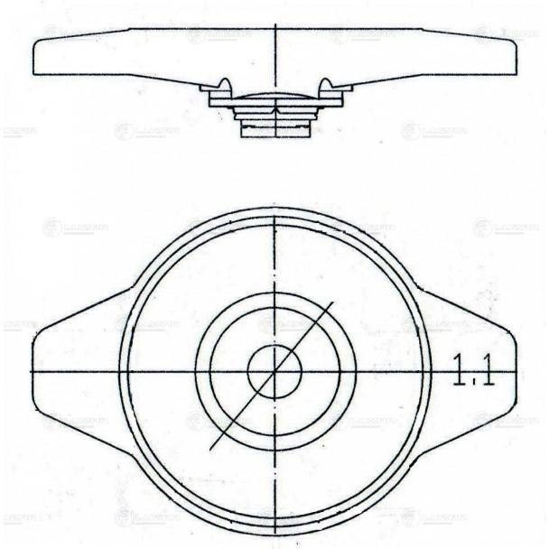 Крышка радиатора Toyota Suzuki Subaru Mazda Honda 1.1 bar (мал. клапан)