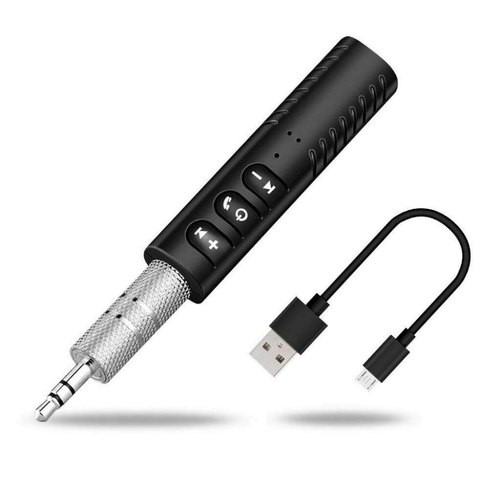 Адаптер-ресивер в магнитолу Bluetooth AUX, черный