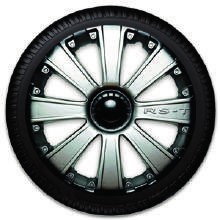 Колпак колеса R14 RS-T серебристо-черный (в мешке 4 упак)