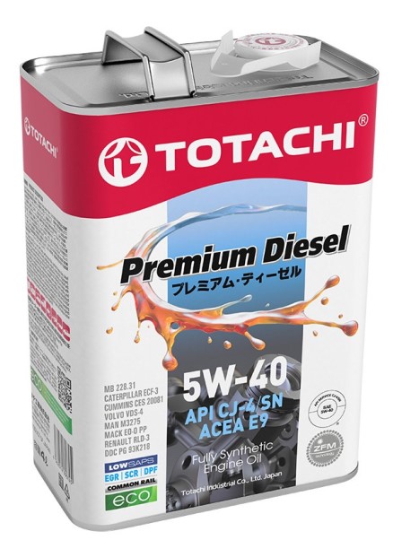 Масло моторное TOTACHI Premium Diesel 5W40 CJ-4/SN (4л.) синтетическое