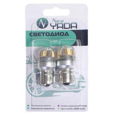 Лампа 1-конт. 12V P21W S25 15 SMD с цок. BA15s CANBUS (обманка)