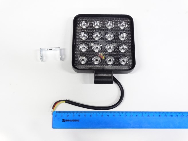 Фара светодиодная дополнительная 16 SMD 12-24V (квадрат) стробоскоп