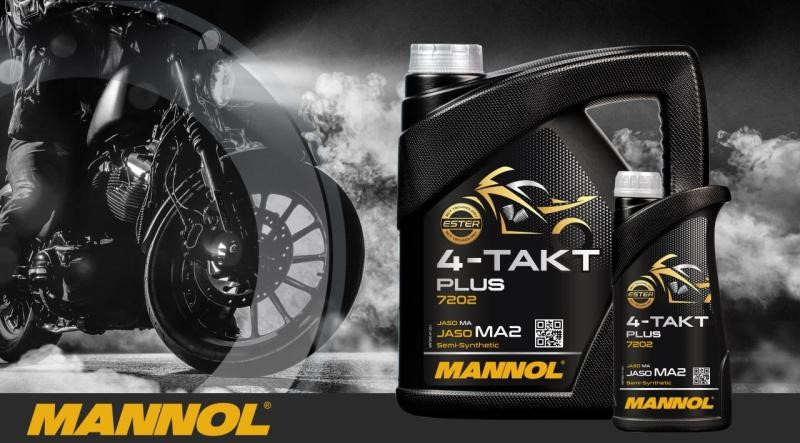 СпецМасло MANNOL 4T Plus 7202 10W40 (4л.) п/синт. (мототехника)