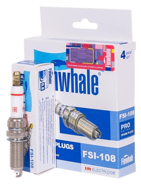 Свечи Finwhale FSI-108 Pro иридиевые Citroen Berlingo (B9) 1.6 / C3 II, C3 Picasso (09-) 1.4, 1.6 / C4 II, C4 Picasso и