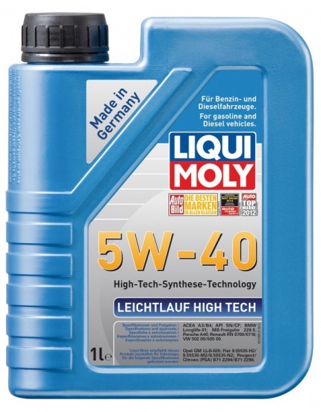 Масло моторное LIQUI MOLY Leichtlauf High Tech 5W40 SN/CF (1л.) синтетическое (бенз., диз.)