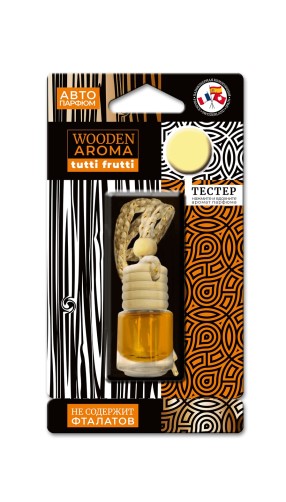 Ароматизатор подвесной  Wooden Aroma  Tutti Frutti (яркий фруктовый аромат)