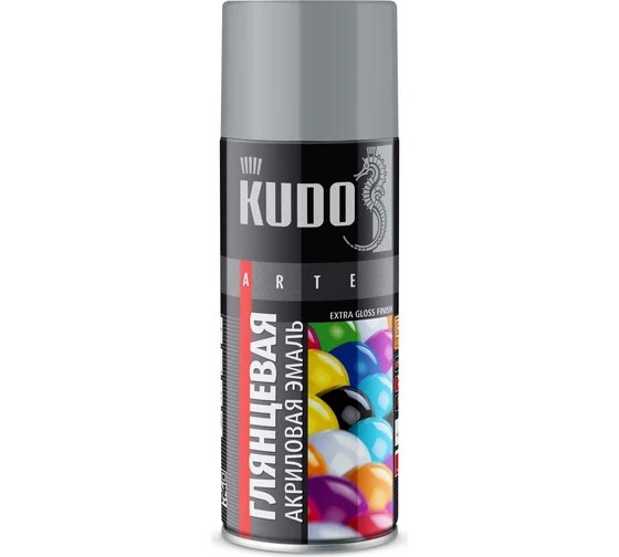 Краска спрей KUDO акрил. Серая RAL 7040 520 мл