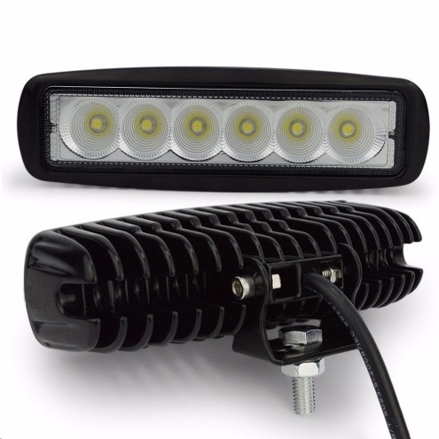 Фара светодиодная дополнительная 6 LED 18W (Балка) 12-24V 146*40*35 дальний