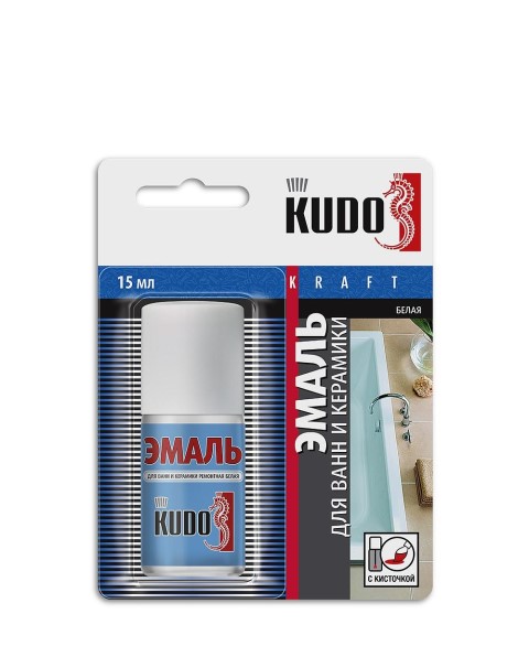 Пробник краски KUDO с кисточкой 15 мл для реставрации ванн и керамики