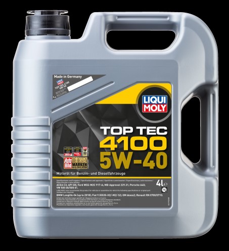 Масло моторное LIQUI MOLY Top Tec 4100 5W40 SN C3 (4л.) синтетическое (бенз.,диз)