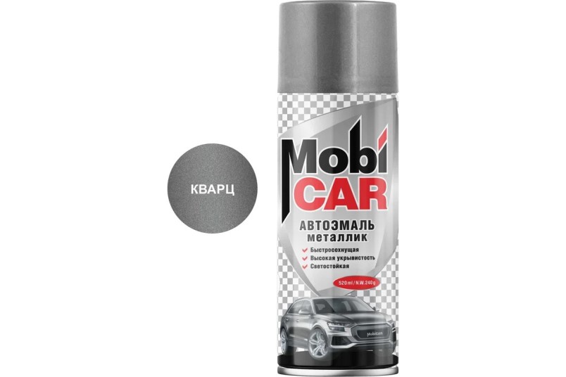 Краска спрей MobiCar акрил. № 630 Кварц металлик 520 мл