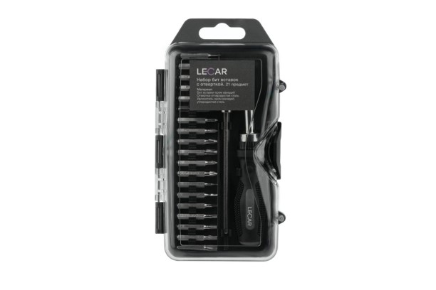 Набор бит 21 предм. с отверткой