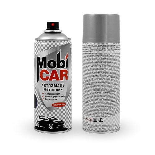 Краска спрей MobiCar акрил. № 626 Мокрый асфальт металлик 520 мл