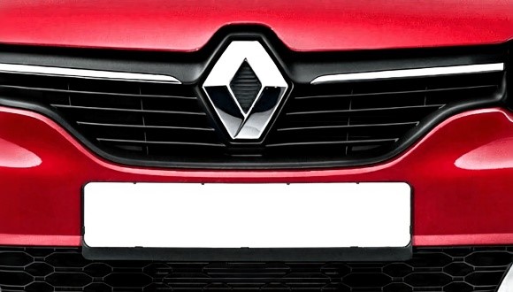 Сетка бампера перед. Renault Sandero II с 2014 г. сереб