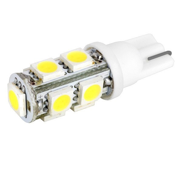 Лампа габарит. 12V W5W T10 9 SMD без цок. W2.1x9.5d (к-т 2 шт)