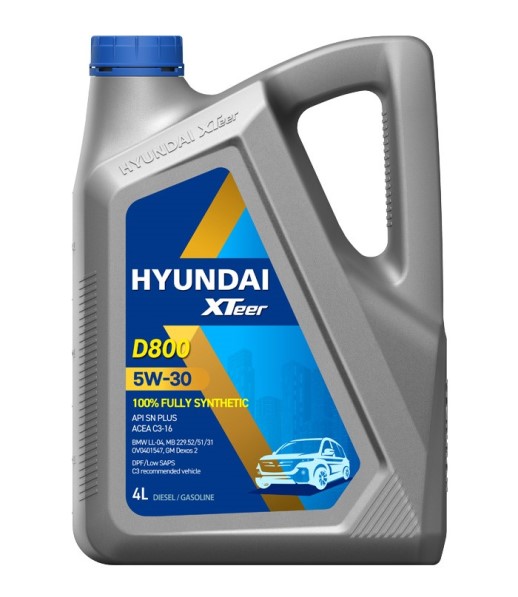 Масло моторное Hyundai/Kia XTeer D800 5W30 SN/C3 (4л.) синтетическое (диз.)