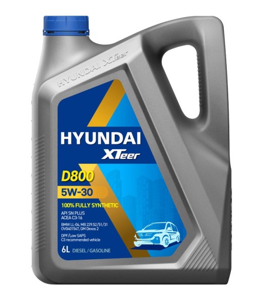 Масло моторное Hyundai/Kia XTeer D800 5W30 SN/C3 (6л.) синтетическое (диз.)