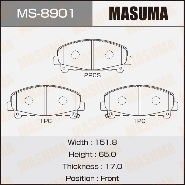 Колодка торм. Honda Accord III - V перед.
