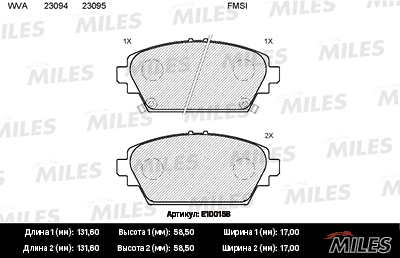 Колодка торм. Nissan Primera с 03.2002 г. перед.