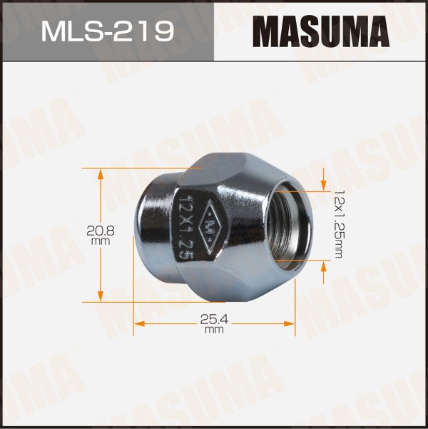Гайка колеса М12*1.25 Nissan ключ 21мм