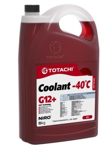 Антифриз TOTACHI Niro Coolant G12+ -40С (5 кг.) красный