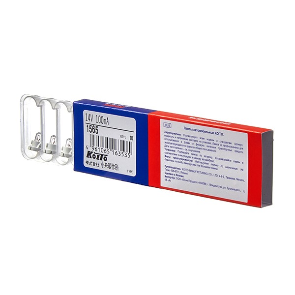 Лампа щитка пр. 12V W1.2W T4.2 без цок. W2x4.6d (в упак. 10 шт.)