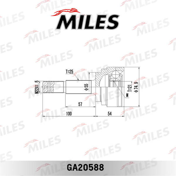 ШРУС Nissan Almera N16 наруж. с ABS 25/ 21 шл