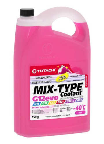 Антифриз TOTACHI Evo G-12++ -40C (5 кг.) розовый