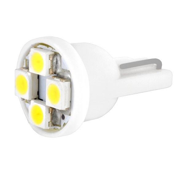 Лампа габарит. 12V W5W T10 4 SMD без цок. W2.1x9.5d