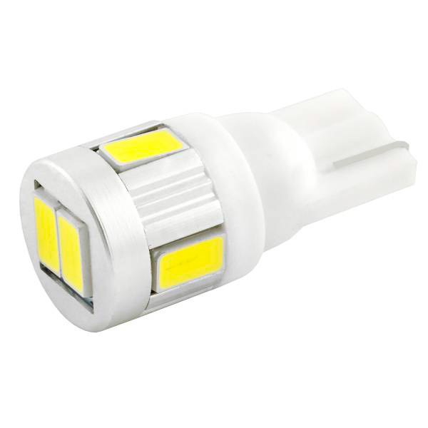 Лампа габарит. 12V W5W T10 6 SMD без цок. W2.1x9.5d (к-т 2 шт)