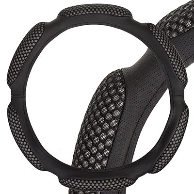Оплетка руля M 37-38 см спонж (6 подушек) черная snood