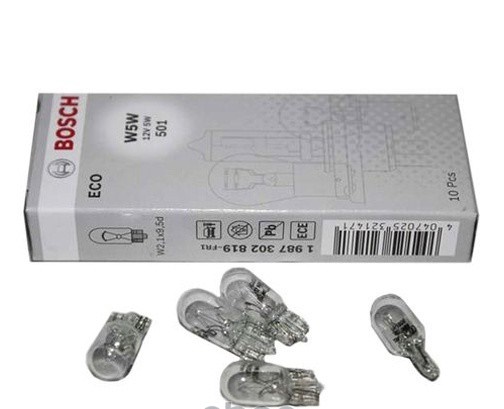 Лампа габарит. 12V W5W T10 без цок. W2.1x9.5d
