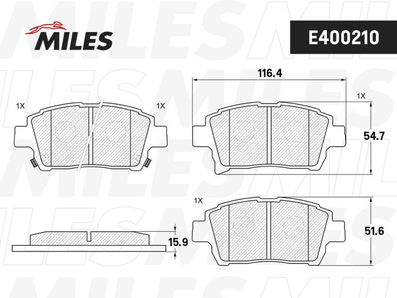 Колодка торм. Toyota Corolla E12 Yaris Lifan Solano Geely MK Cross BYD F3 перед