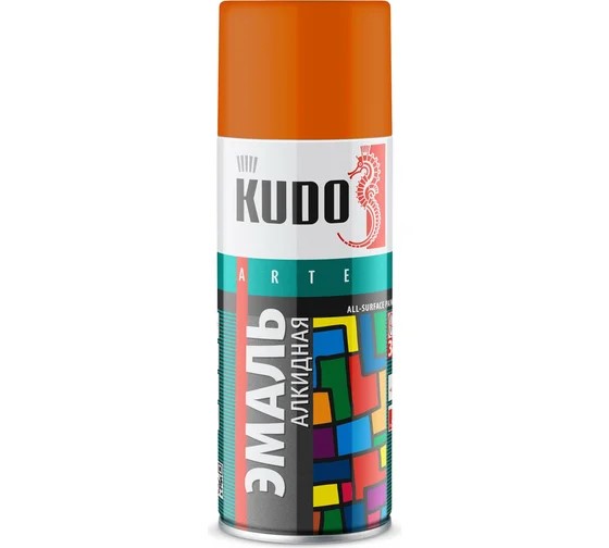 Краска спрей KUDO алкидн. Оранжевый 520 мл