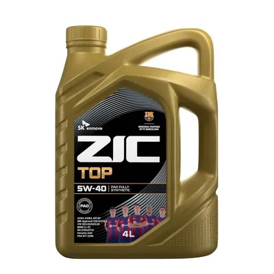 Масло моторное ZIC TOP 5W40 A3/B3/B4 (4л.) синтетическое (бенз., диз.)