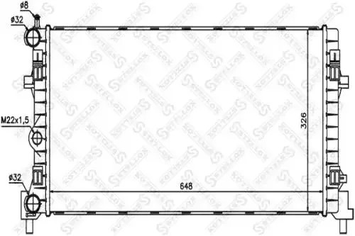 Радиатор основ. алюм. Volkswagen Polo Sedan (10-) Skoda Rapid (12-)