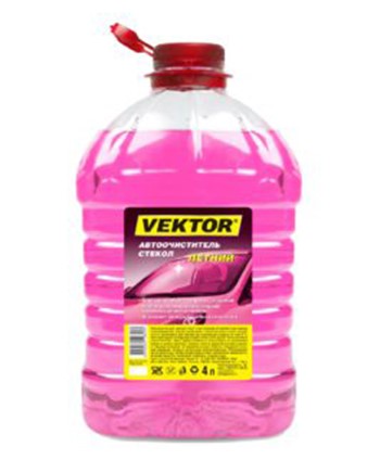 Омыватель стекол летний 4 л.  VEKTOR
