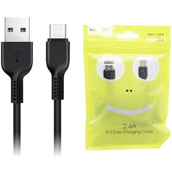 Дата-кабель универ. USB Type-C 1 м, 2.4А, черный