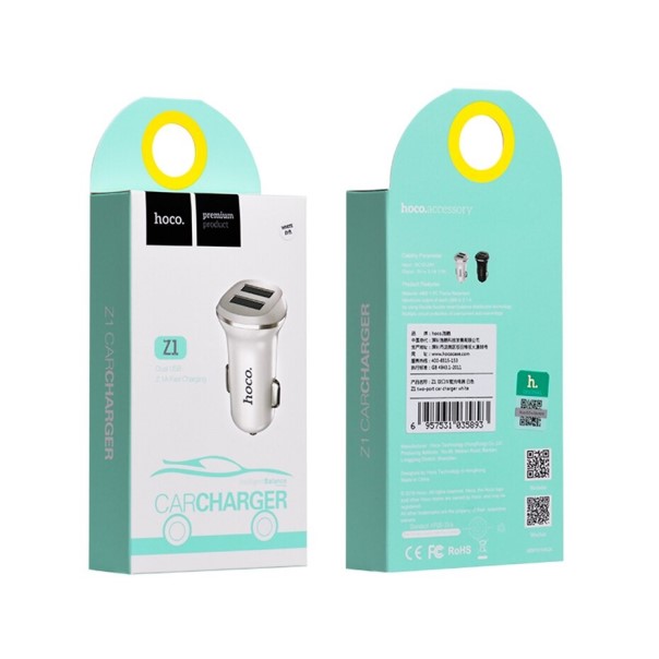 Зарядное устр-во в прикур. 2 USB 2.1A черный