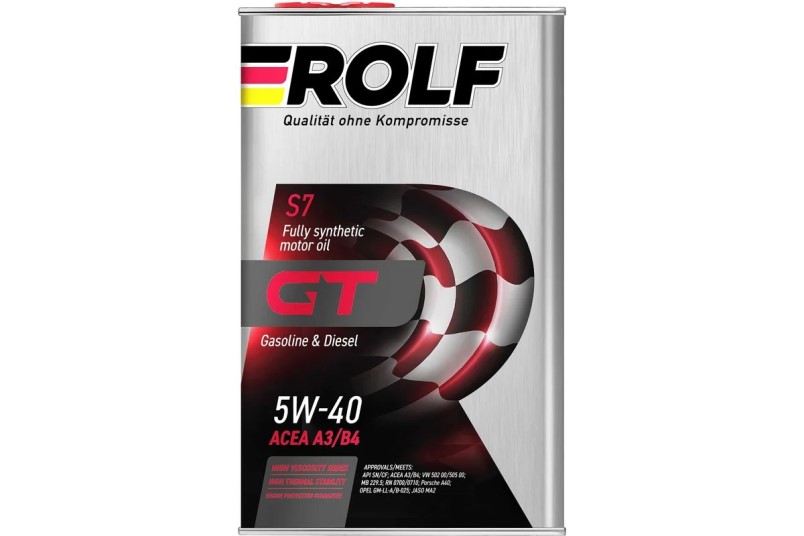 Масло моторное ROLF GT 5W40 SN/CF (1л.) синтетическое (бенз., диз.) (ж/б)