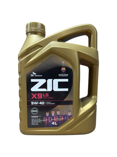 Масло моторное ZIC X9 LS Diesel 5W40 SN/CF C3 (4л.) синтетическое (диз.)