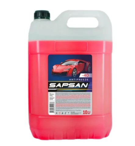 Антифриз SAPSAN -10С (10 кг.) красный