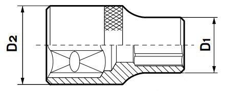 Головка сменная Г-12 (6-гр) 1/4