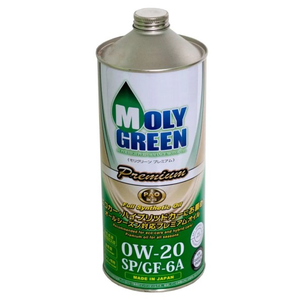 Масло моторное MolyGreen Premium 0W20 SP/GF-6A (1л.) синтетическое (бенз.)