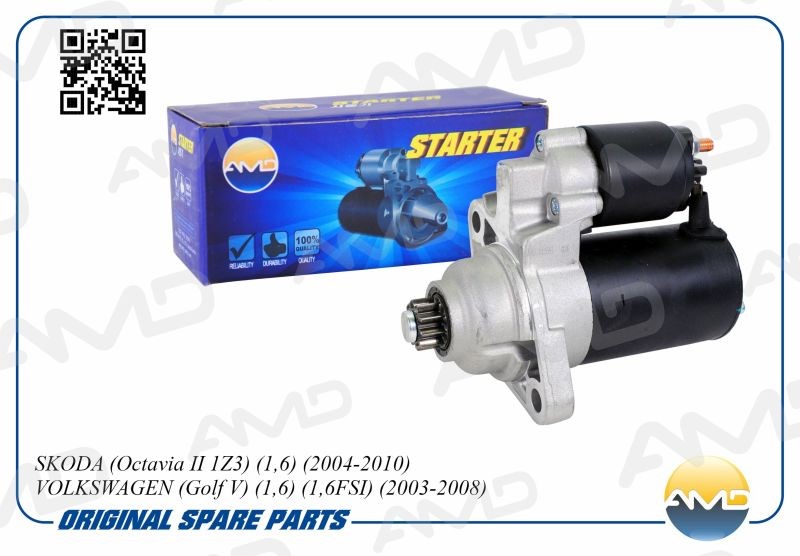 Стартер Skoda Octavia A5 1.6 с 2004-2010 г. Volkswagen Golf VI c 2008-2012 г.