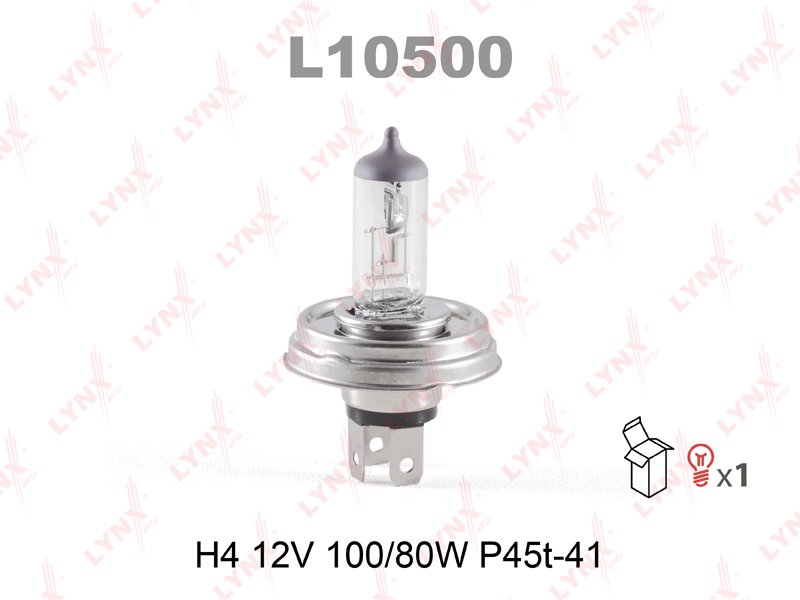 Лампа H4 12V 100/80W P45t с/о