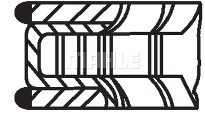 Кольца поршневые STD Volkswagen Golf Jetta Passat Polo Tiguan 1.4 (76.51) (компл. на 1 поршень)