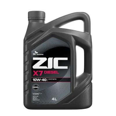 Масло моторное ZIC X7 Diesel 10W40 SL/CI-4 (4л.) синтетическое (диз.)