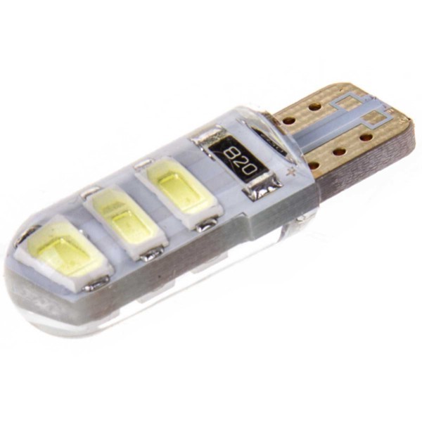 Лампа габарит. 12V W5W T10 6 SMD без цок. W2.1x9.5d (к-т 2 шт)