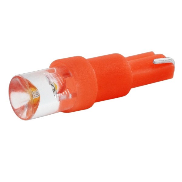 Лампа щитка пр. 12V W1.2W T5 1 LED без цок. W2*4.6d красная